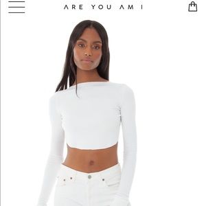 ARE YOU AM I - Quinn open back top - White XS